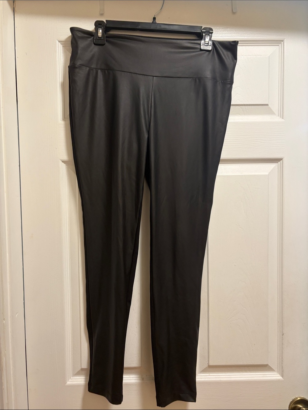 Stella & Dot Black Faux Leather-Look Leggings